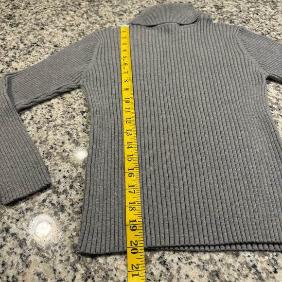 Northern Reflections Vintage Ribbed Gray Turtleneck Women's L Cotton Cozycore - Picture 4 of 6